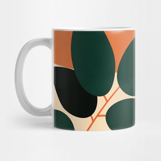 Minimal Mid Century Leaves Branches by Colorable